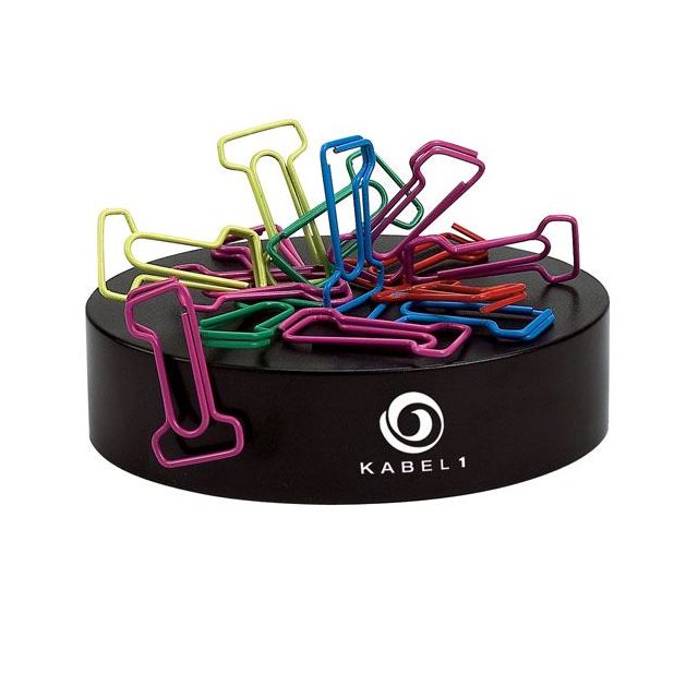 Promotional Magnetic Paperweight Sculpture Block with Fun Shaped Paper Clips - #1