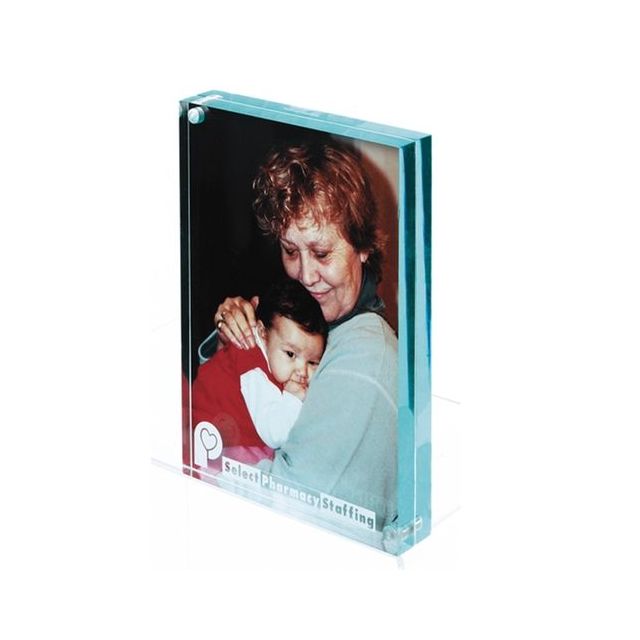 Custom Magnetic Clear Acrylic Photo Frame - 3.5" x 5"