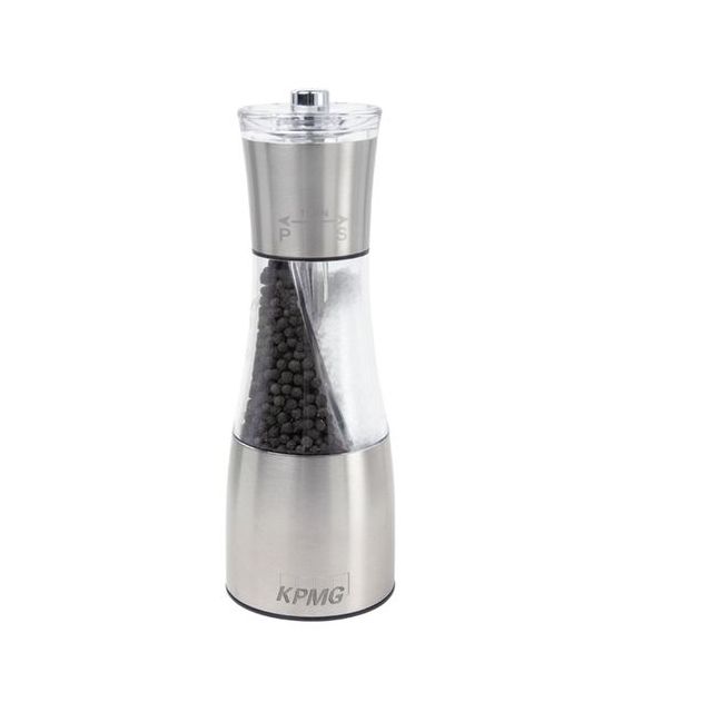 Stainless Steel Duo Custom Salt & Pepper Mill - 7.5"