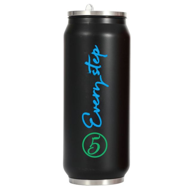 Custom Stainless Steel Vacuum Can w/ Straw - 17 oz.