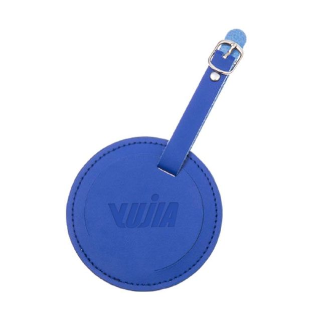 Custom Round PU Leather Luggage Tag