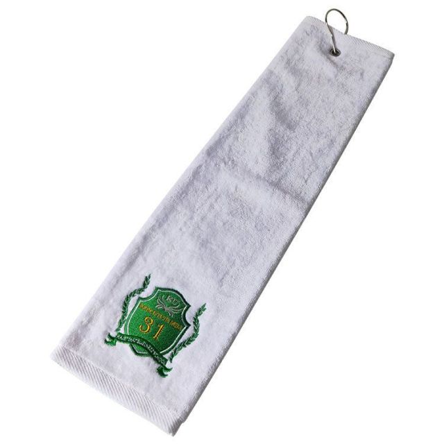 Custom Embroidered Cotton Tri-Fold Golf Towel - 16" x 24"