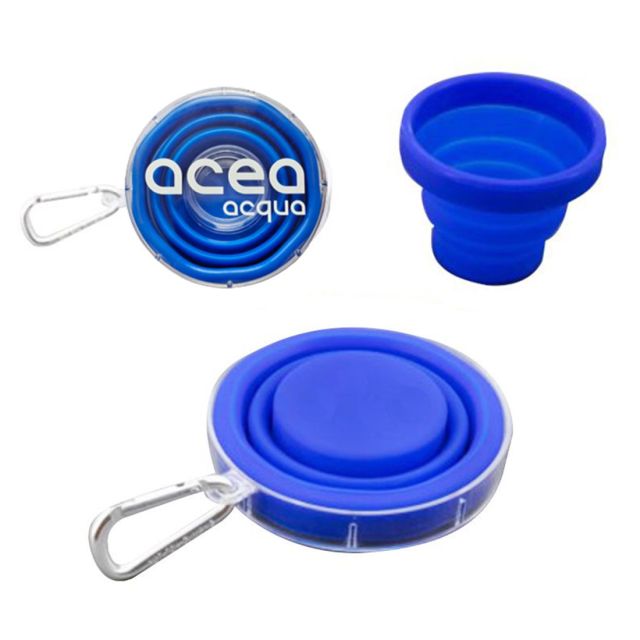 Custom Silicone Collapsible Mini Pill Box Cup - 5.7 oz.