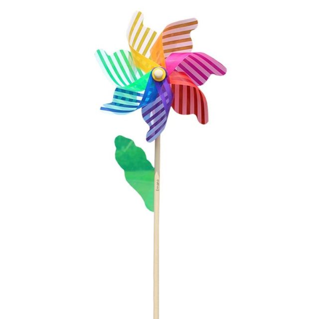 Custom Multifunctional Colorful Striped Windmill
