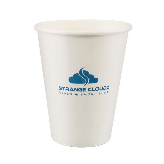 12 oz. Custom Printed White Paper Cold Cups (90mm) - 1000 / Case