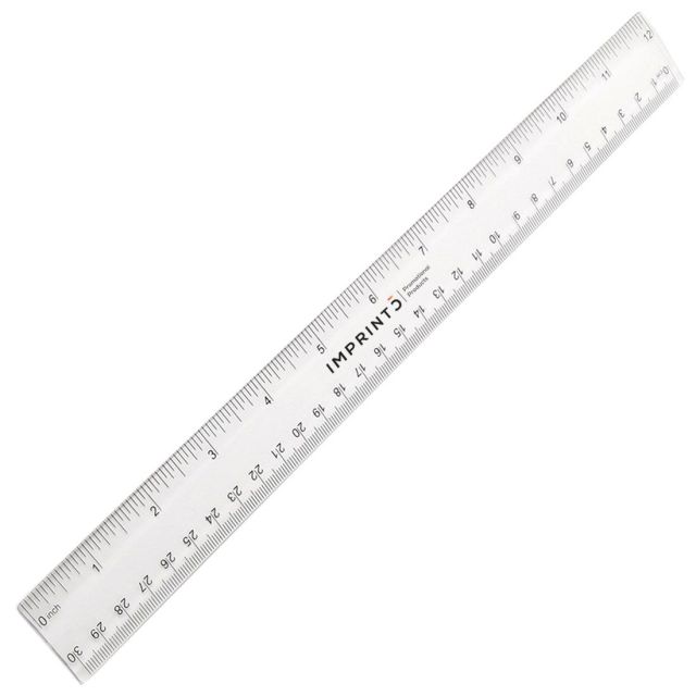 Full Color Custom Plastic Logo Ruler - 12"
