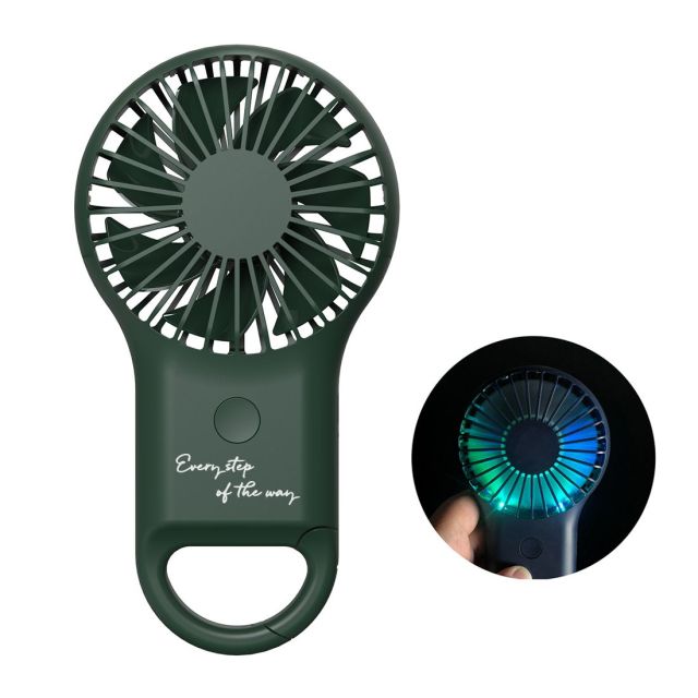 Custom Portable Light-up Mini Fan w/ Carabiner