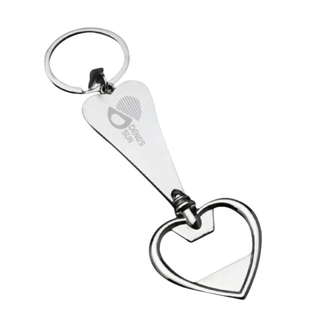 Custom Creative Heart Shape Bottle Opener Keychain