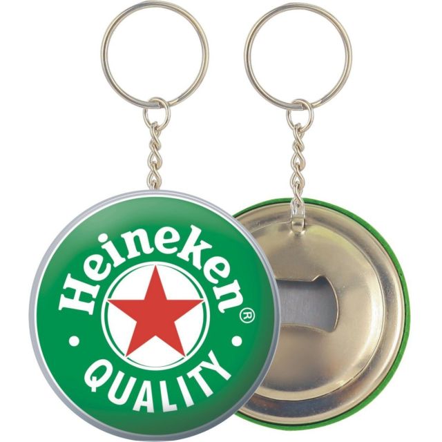 Full Color Custom Round Bottle Opener Keychain
