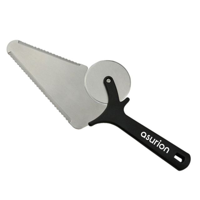 Custom 2-in-1 Stainless Steel Pizza Cutter & Spatula