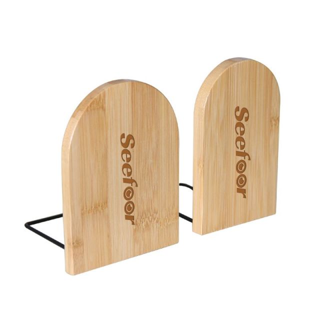 Custom Bamboo Bookends