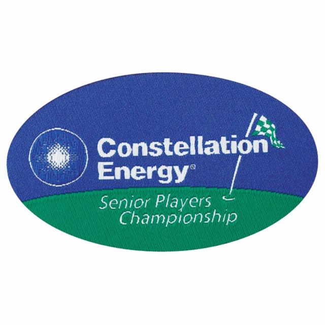 Woven Promotional Iron On Patch - 3"w x 1.75"h