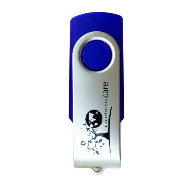 Rotating Clamps Metal Custom USB Flash Drive