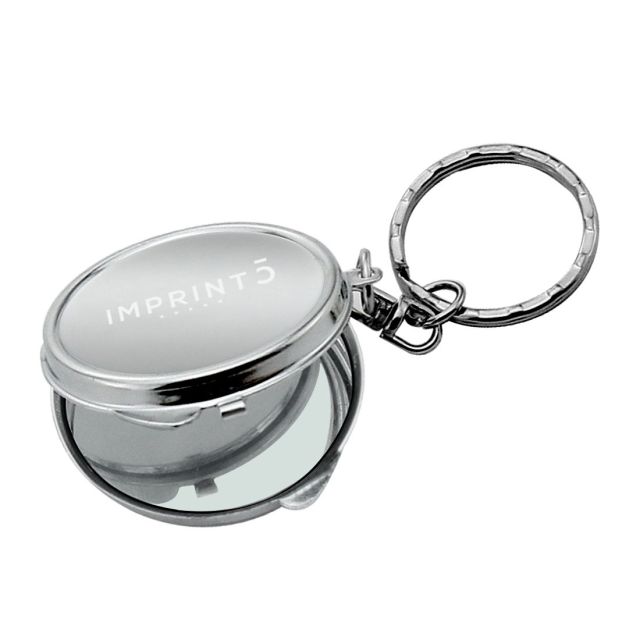 Custom Mini Folding Compact Mirror w/ Keychain