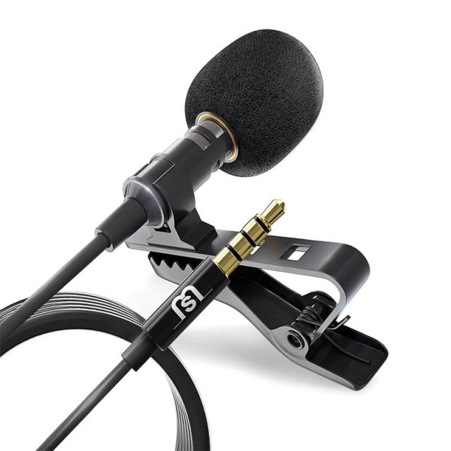 Custom Wired Lapel Microphone w/ Clip-on for Smartphone