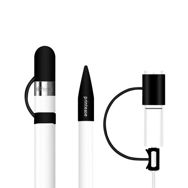 Custom Silicone Apple Pencil Cap Holder Tip Cover & Cable Adapter Tether