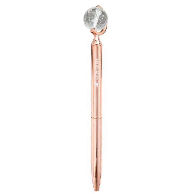 Custom Rotatable Crystal Globe Ballpoint Pen