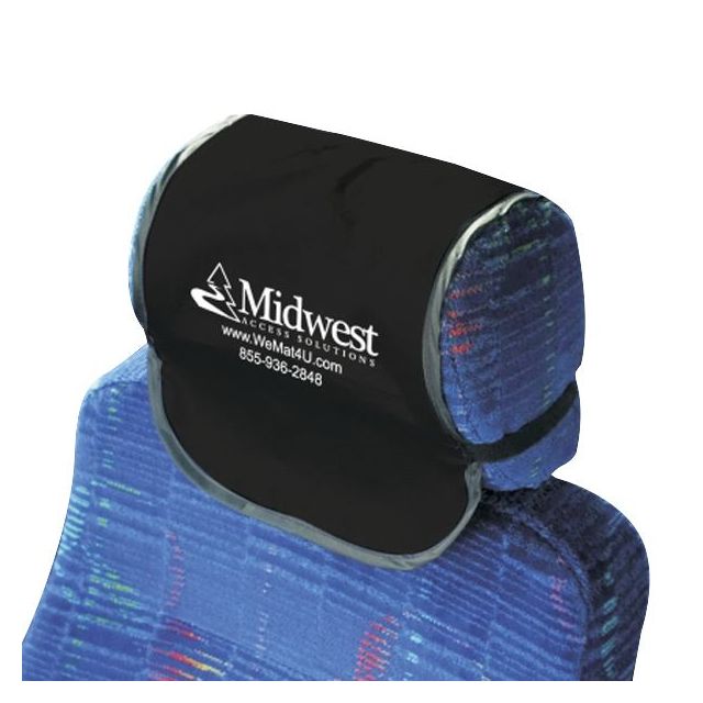 Custom Black Bus Head Rest Cover