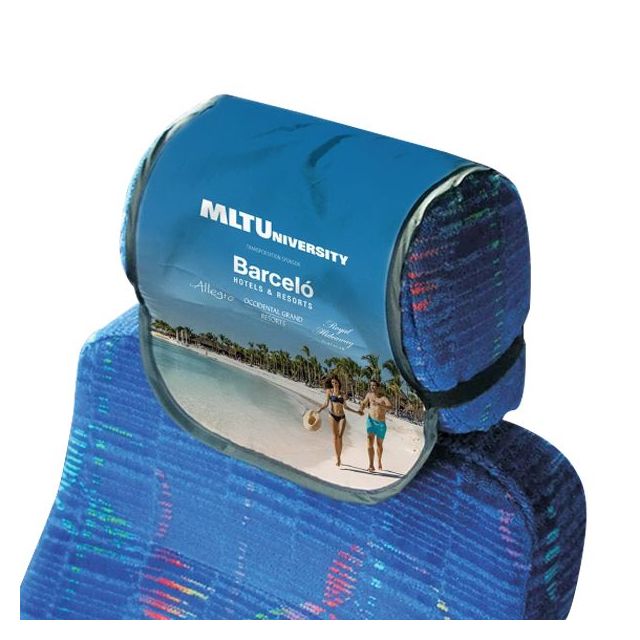 Full Color Custom Bus Head Rest Cover
