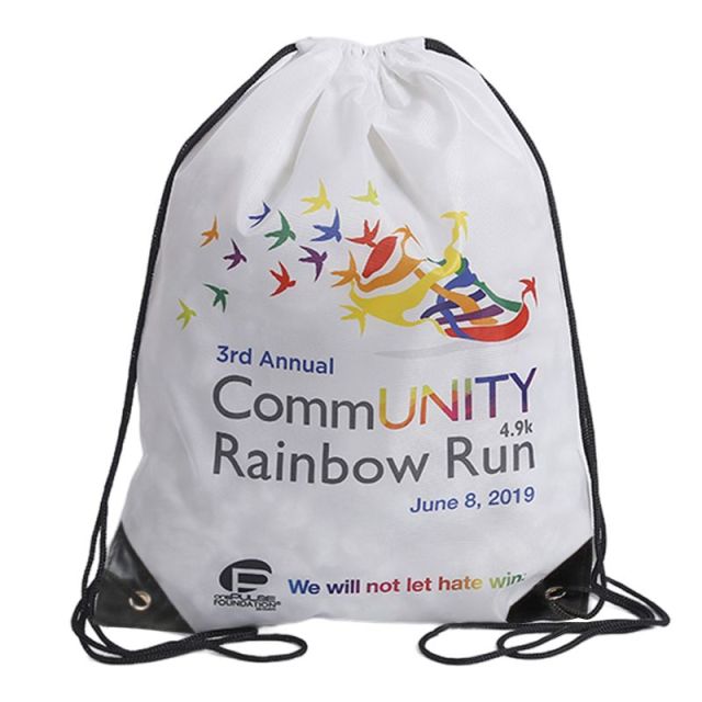 Custom Drawstring Backpack - 13.5"w x 17"h