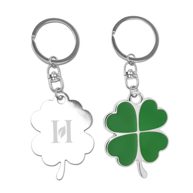 Custom Four Leaf Clover Metal Key Tag