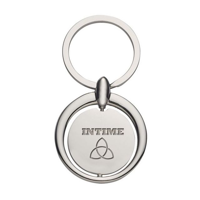 Custom Circular Spinning Metal Key Tag