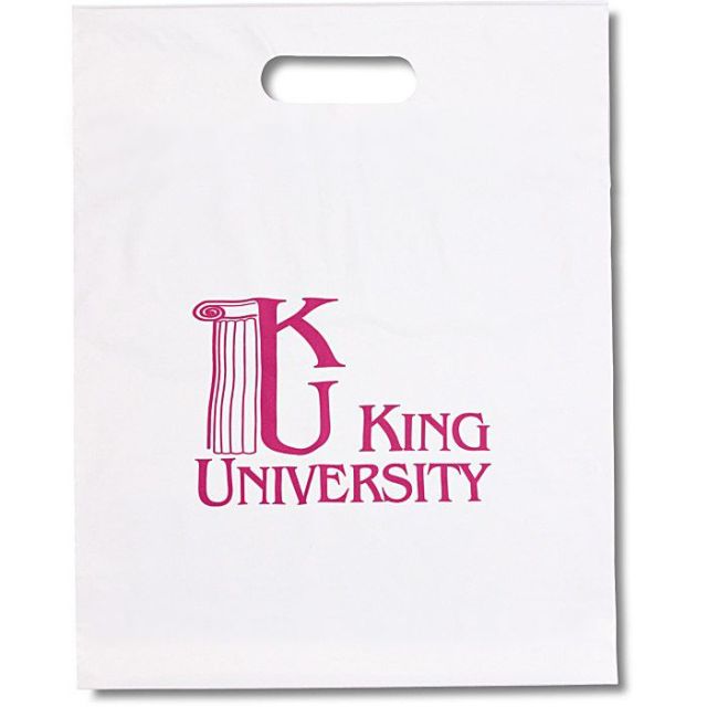 Custom Promotional Plastic Die Cut Handle Merchandise Grab Bag - 19.5"W X 23.5"H