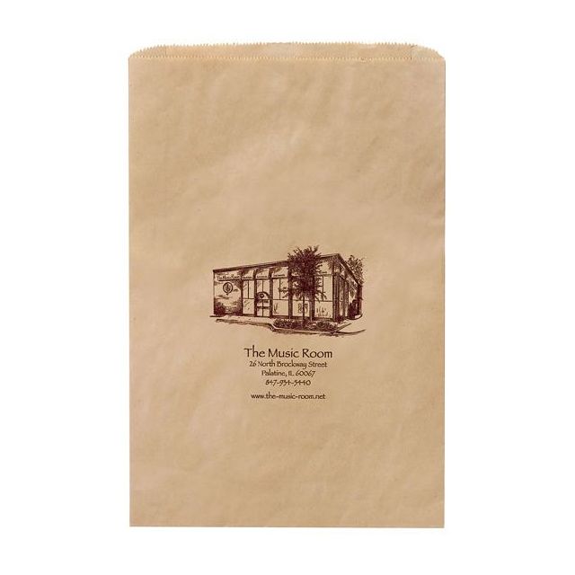 Custom Kraft Paper Merchandise Bag - 5.9" W x 7.9" H