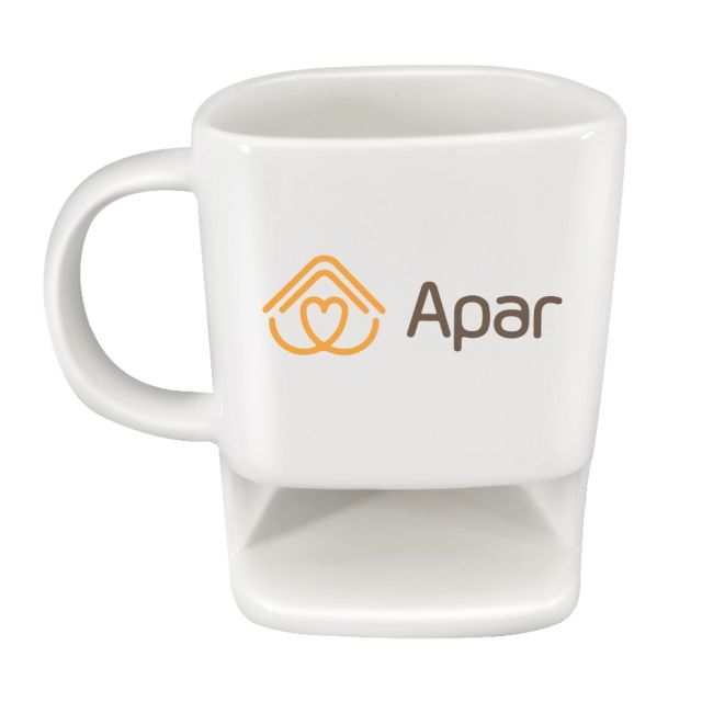 Custom Coffee Mugs w/ Cookie Pocket - 7.6 oz.