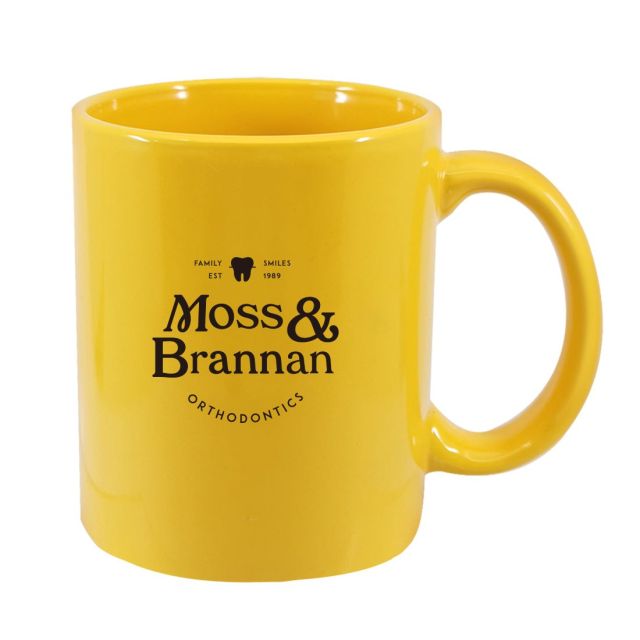 Colored Ceramic Custom Coffee Mugs - 11 oz.