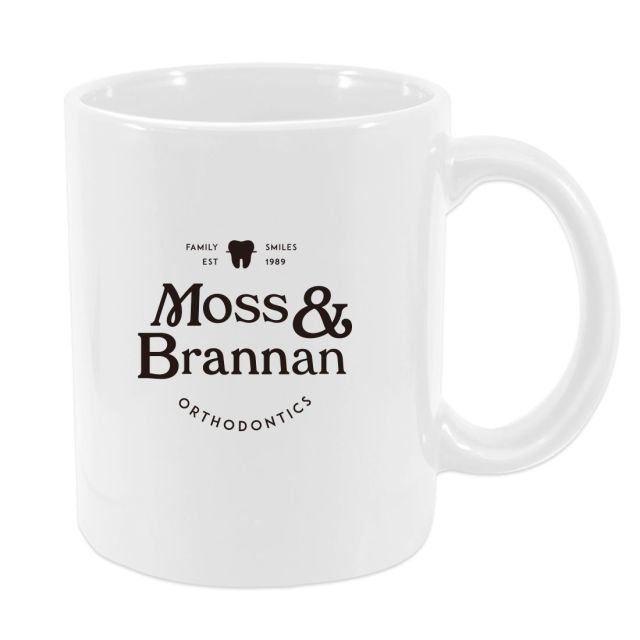 White Ceramic Custom Coffee Mugs - 11 oz.