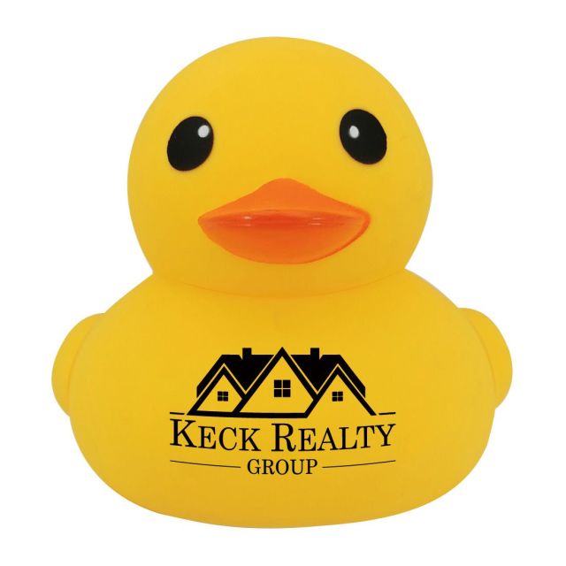 Promotional Logo Rubber Duck - 7" x 5.7" x 5.6"