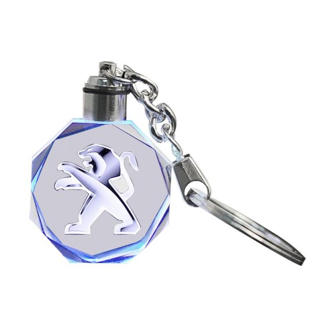 Custom LED Light Flasks Shaped Crystal Keychain