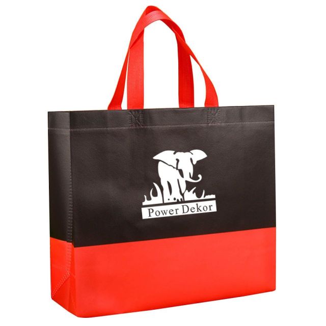 Custom Small Non-Woven Prism Tote Bag - 12.5"w x 10.5"h x 4"d
