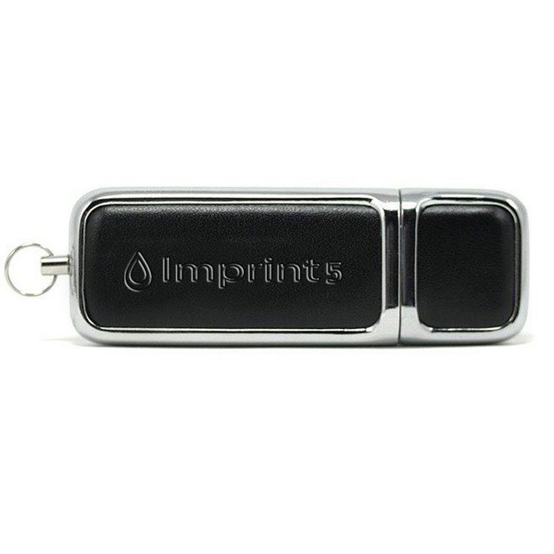 Leather Chrome Custom USB Flash Drive