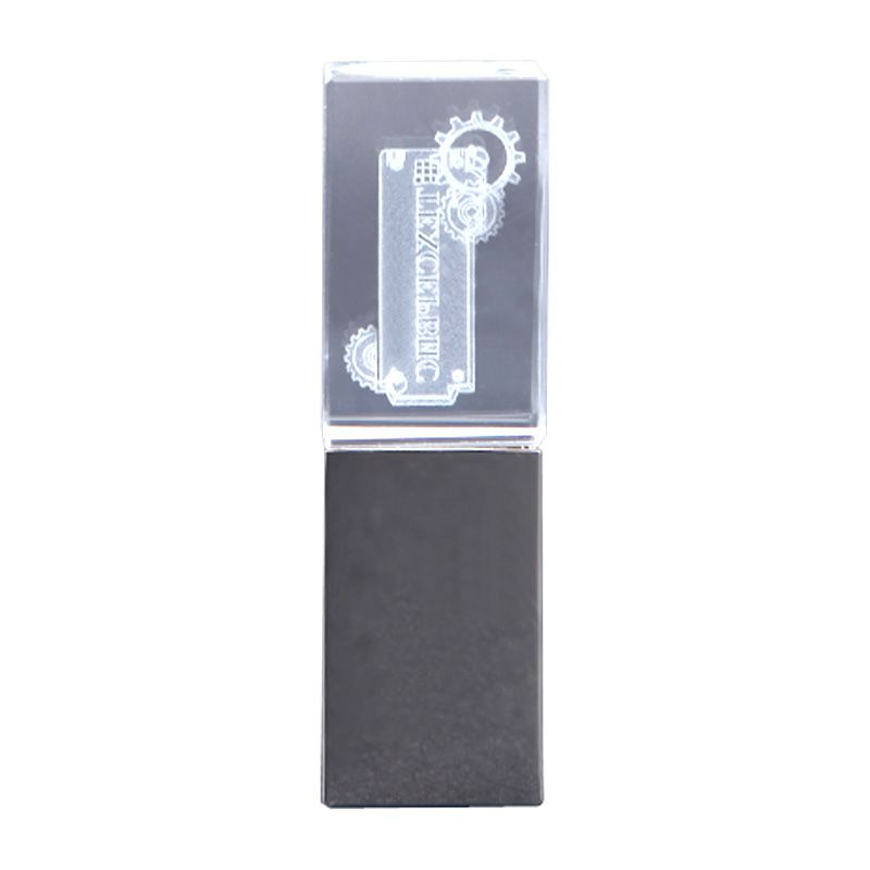 Basic Rectangular Crystal Custom USB Flash Drive