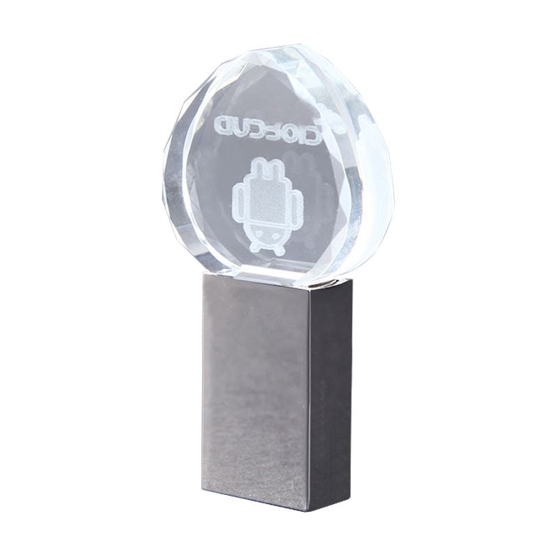 Peach Shaped Crystal Custom USB Flash Drive