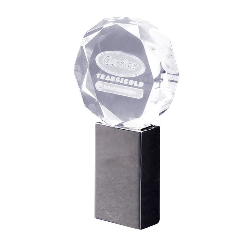 Round Crystal Custom USB Flash Drive