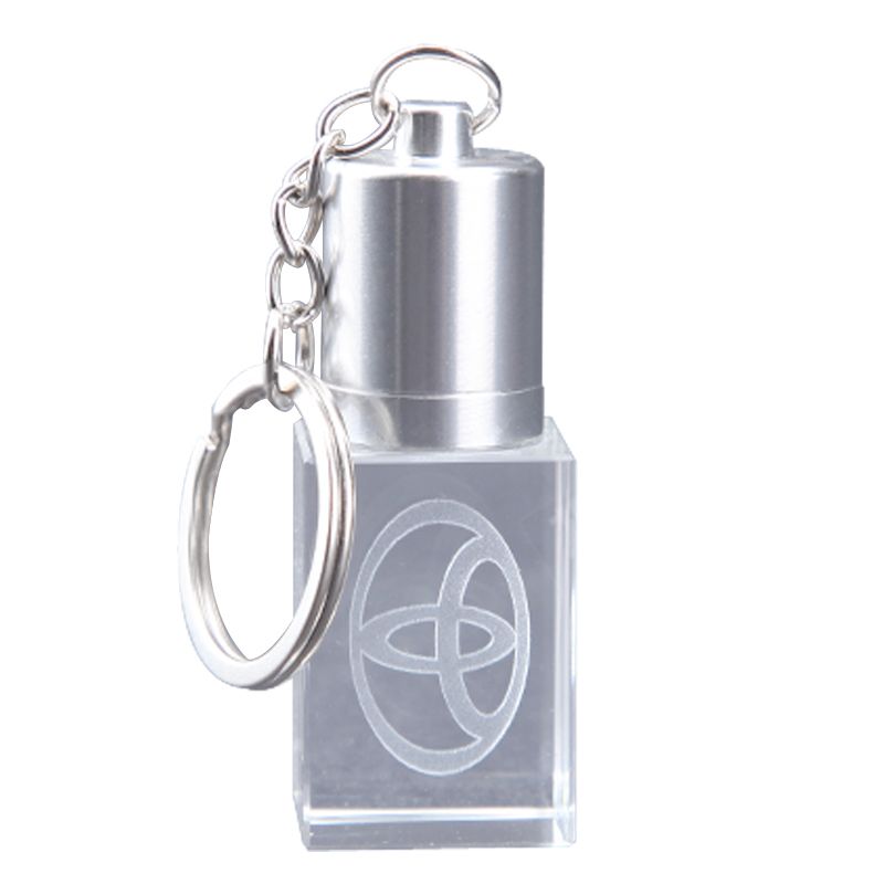 Waterproof Perfume Shaped Crystal Custom USB Flash Drive w/ Keychain