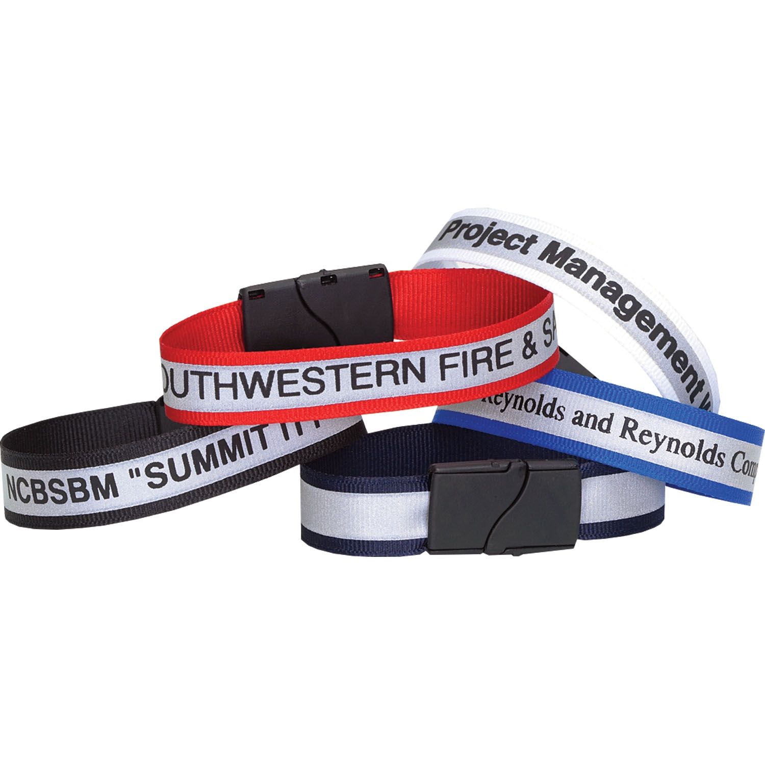 Custom Reflective Breakaway Wristband - .63"