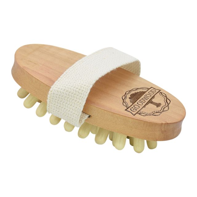 Custom Hand-Held Spa Wood Massage Body Brush