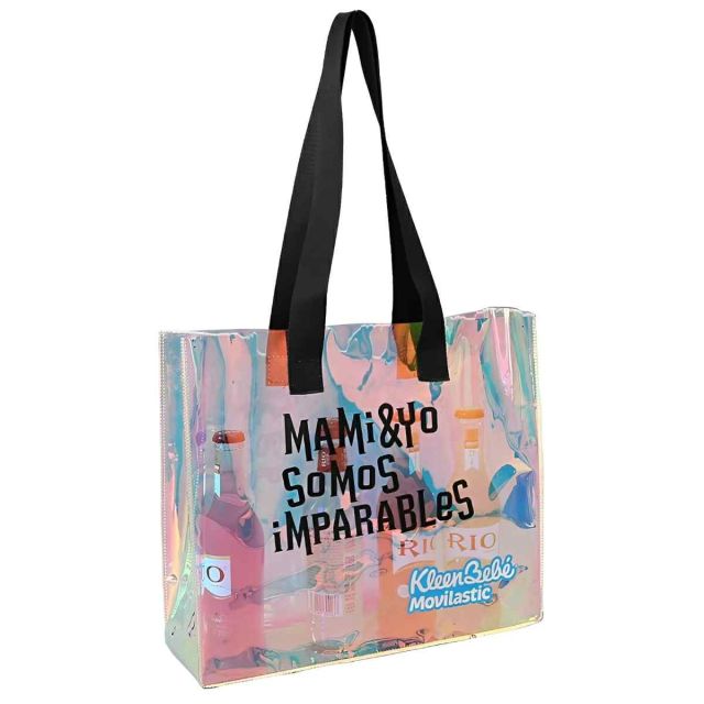 Custom Holographic Clear Makeup Bag - 13"w x 11"h x 3.5"d