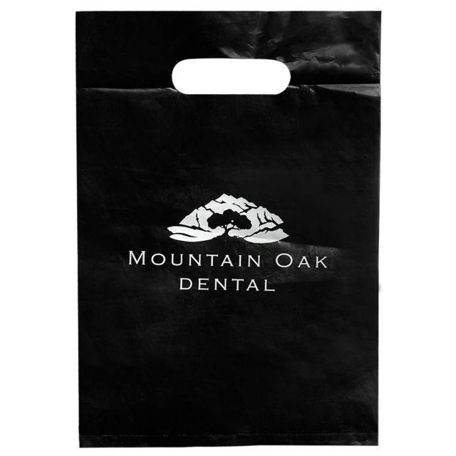 Die Cut Handle Custom Plastic Bag - 8"w x 12"h