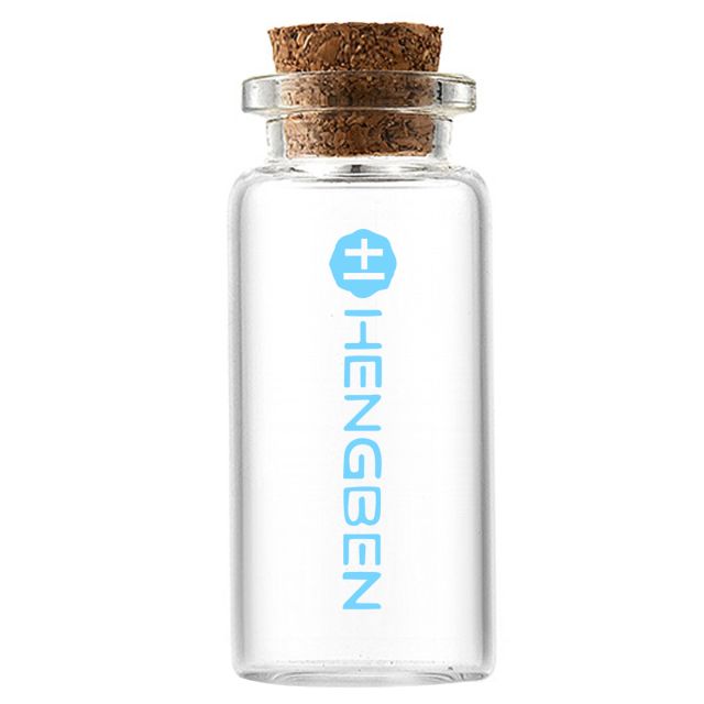 Custom Glass Bottle w/ Cork Stopper - 10 ml