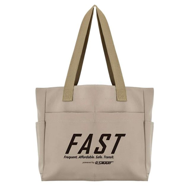 Custom Large Nylon Tote Bag - 13"w x 11.5"h x 4"d