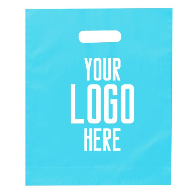 Promotional Plastic Die Cut Handle Merchandise Grab Bag - 15.5"W X 19.5"H