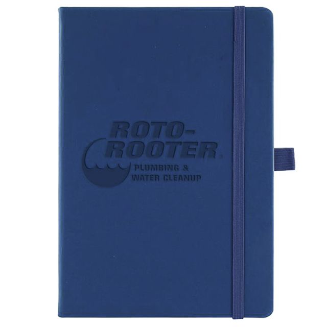 Custom PU Leather Hardcover Ruled Notebook - 5.5"w x 8.25"h