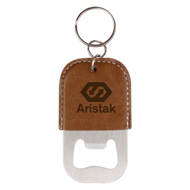 Custom Leatherette Bottle Opener Keychain