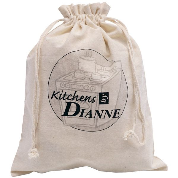 Cotton Canvas Drawstring Custom Shoe Bag - 12"w x 15"h