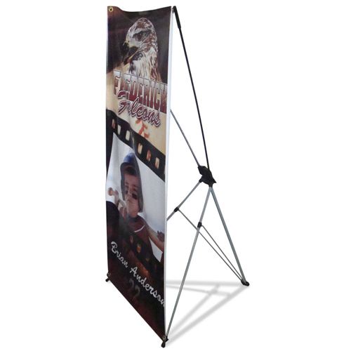 Full Color Vertical Trade Show Banner w/ Stand - 31.5" x 71"
